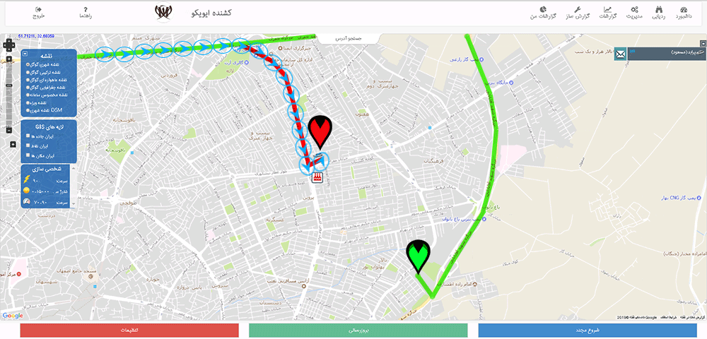 نمونه مسیریابی با استفاده از ردیاب پاوربانکی رادشید